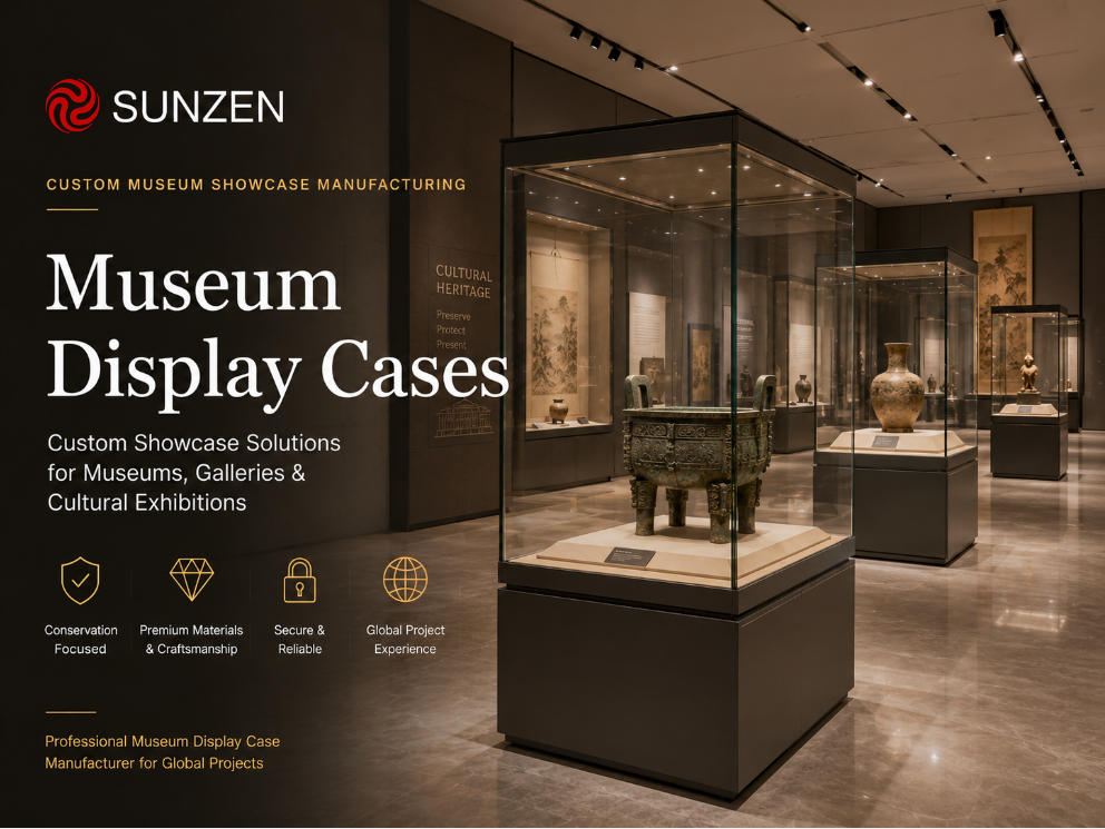 Museum display cases for museums galleries and cultural exhibition projects